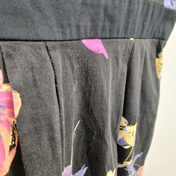 Candies Black Floral Print Sweetheart Babydoll Mini Dress Womens 9 Y2K HOCO - Picture 4 of 11